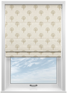 Emily Bond Yew Tree, Linen - Roman Blind